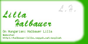 lilla halbauer business card